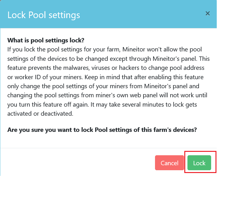 pool lock
