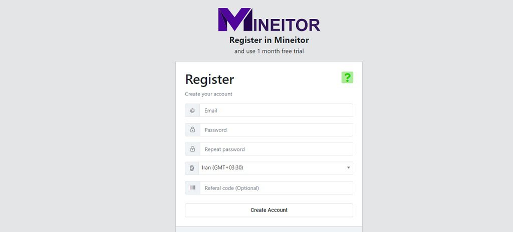 register in mineitor